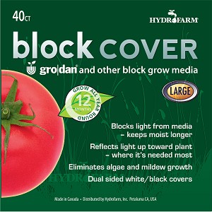 HydroFarm Rockwool Block Cover 8 Inch Pack of 40 