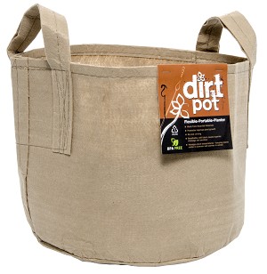 Dirt Pot Flexible Portable Planter - Tan - 65 Gallon - W/ HANDLES 