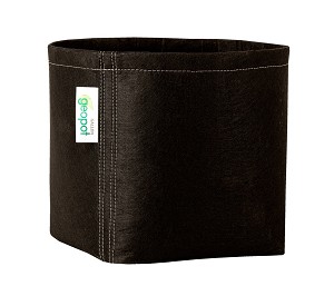 GeoPot Black Square Bottom 1 GALLON 